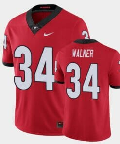 Georgia Bulldogs #34 Herchel Walker Red Limited Jersey