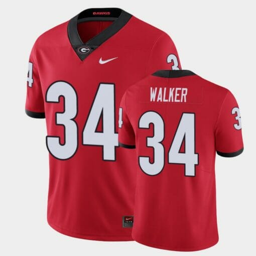 Georgia Bulldogs #34 Herchel Walker Red Limited Jersey