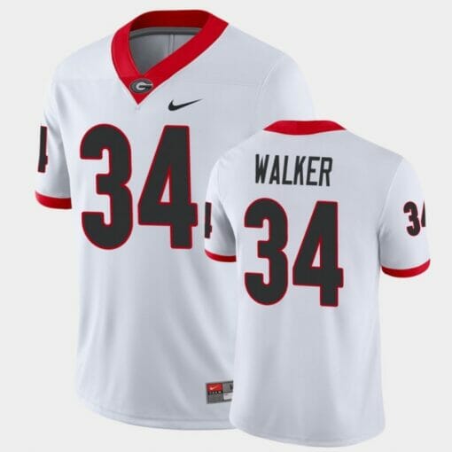 Georgia Bulldogs #34 Herchel Walker White NCAA College Football Jersey