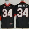 Georgia Bulldogs #34 Herschel Walker NCAA Black SEC Patch Jersey