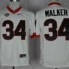 Georgia Bulldogs #34 Herschel Walker White SEC Patch Limited Stitched Jersey