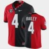 Georgia Bulldogs #4 Champ Bailey Red Black Split Edition 100th Season Alumni Jersey