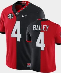 Georgia Bulldogs #4 Champ Bailey Red Black Split Edition 100th Season Alumni Jersey