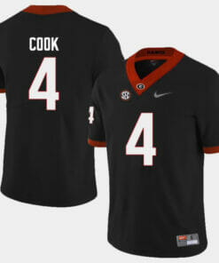 Georgia Bulldogs #4 James Cook III College Football Jersey Black