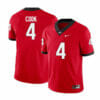Georgia Bulldogs #4 James Cook III College Football Jersey Limited Red 6 Georgia Bulldogs #4 James Cook III College Football Jersey Limited Red