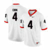 Georgia Bulldogs #4 James Cook III College Football Jersey Limited White