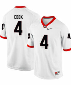 Georgia Bulldogs #4 James Cook III College Football Jersey Limited White
