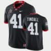 Georgia Bulldogs #41 Channing Tindall Black Mascot 100th Anniversary College Game Jersey