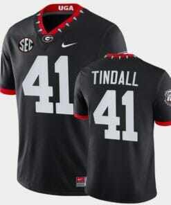 Georgia Bulldogs #41 Channing Tindall Black Mascot 100th Anniversary College Game Jersey