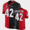 Georgia Bulldogs #42 Justin Houston Red Black Split Edition 100th Season Alumni Jersey