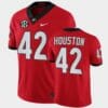 Georgia Bulldogs #42 Justin Houston Red College Football Alumni Jersey
