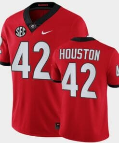 Georgia Bulldogs #42 Justin Houston Red College Football Alumni Jersey