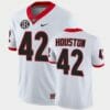 Georgia Bulldogs #42 Justin Houston White College Football Alumni Jersey