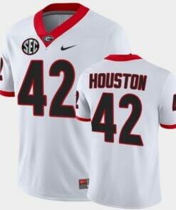 Georgia Bulldogs #42 Justin Houston White College Football Alumni Jersey