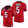 Georgia Bulldogs #5 Ringo Jersey 2021-22 CFP National Champions Red Uniform 4 Georgia Bulldogs #5 Ringo Jersey 2021-22 CFP National Champions Red Uniform