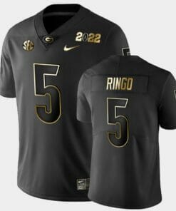 Kelee Ringo UGA Jersey #5 Black 2021 National Champions Golden
