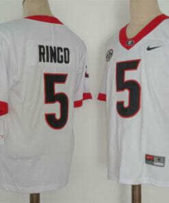 Georgia Bulldogs #5 Kelee Ringo Jersey NCAA Football White