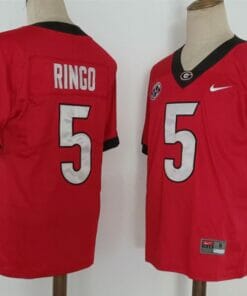 Georgia Bulldogs #5 Ringo NCAA Football Jersey Red New