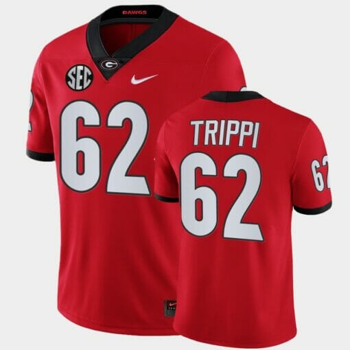 Georgia Bulldogs #62 Charley Trippi Red College Football Alumni Jersey