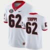 Georgia Bulldogs #62 Charley Trippi White College Football Alumni Jersey