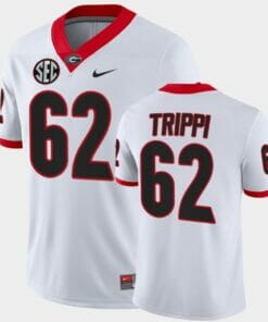Georgia Bulldogs #62 Charley Trippi White College Football Alumni Jersey