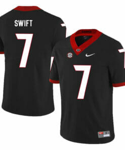 Georgia Bulldogs #7 D Andre Swift College Football Jersey Black