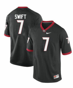 Georgia Bulldogs #7 DAndre Swift College Football Jersey Black