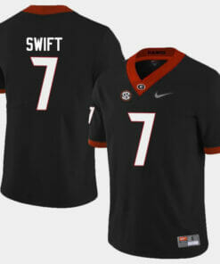 Georgia Bulldogs #7 DAndre Swift College Football Jersey Limited Black