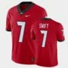 Georgia Bulldogs #7 DAndre Swift Red College Football Alumni Player Jersey