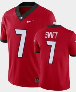Georgia Bulldogs #7 DAndre Swift Red College Football Alumni Player Jersey