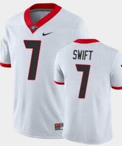 Georgia Bulldogs #7 DAndre Swift White Game College Football Jersey