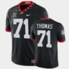 Georgia Bulldogs #71 Andrew Thomas Black Mascot 100th Anniversary Alumni Jersey