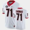 Georgia Bulldogs #71 Andrew Thomas White College Football Alumni Jersey