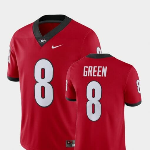 Georgia Bulldogs #8 A.J. Green Alumni Football Game Player Red Jersey