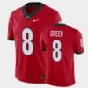 Georgia Bulldogs #8 A.J. Green Red College Football Alumni Player Jersey