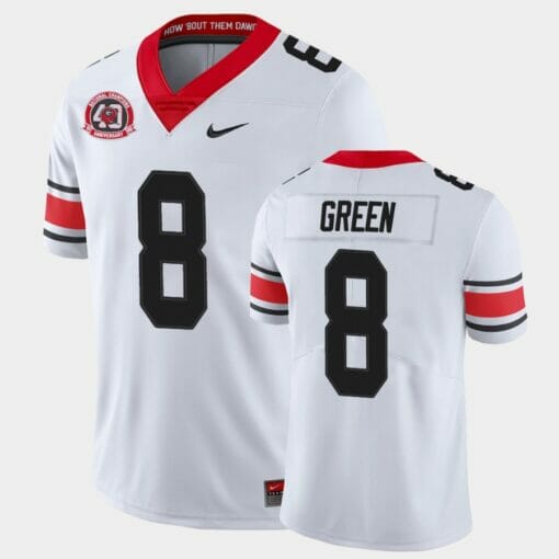 Georgia Bulldogs #8 A.J. Green White College Football 40th Anniversary Alternate Jersey