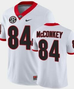 Georgia Bulldogs #84 Ladd McConkey Jersey White College Football Game