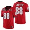 Georgia Bulldogs #88 Jalen Carter 2021-22 CFP National Champions Jersey Red Uniform