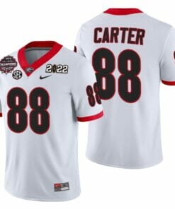 Georgia Bulldogs #88 Jalen Carter 2021-22 CFP National Champions White Jersey