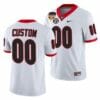 Georgia Bulldogs Jersey Custom 2021 Orange Bowl White 100th Anniversary