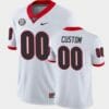 Georgia Bulldogs Jersey Custom White College Football Away Game