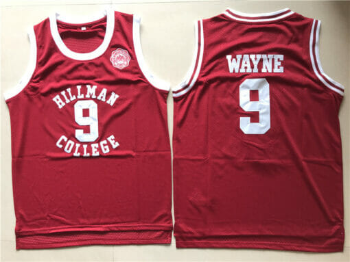 Hillman College #9 Dwyane Wayne Basketball Jersey Red