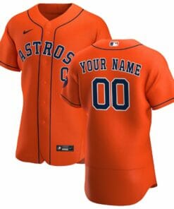 Houston Astros Custom Name Number Alternate Baseball Jersey Orange