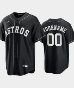 Houston Astros Custom Name Number Coolbase Baseball Jersey Black