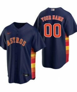 Houston Astros Custom Name Number Coolbase Baseball Jersey Navy