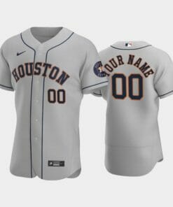 Houston Astros Custom Name Number Flexbase Baseball Jersey Gray