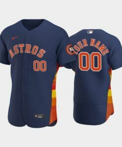 Houston Astros Custom Name Number Flexbase Baseball Jersey Navy