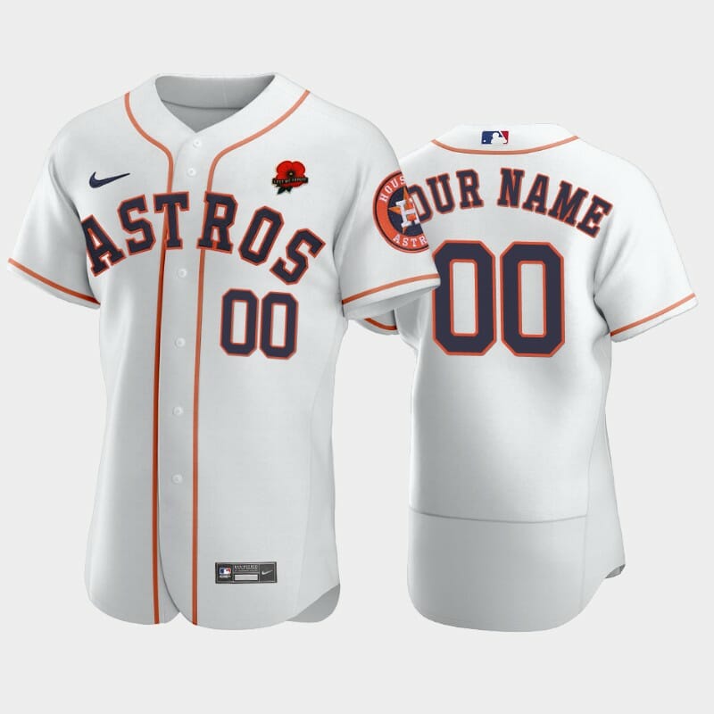 Houston Astros Custom Name Number Home Memorial Day Baseball Jersey 1 Houston Astros Custom Name Number Home Memorial Day Baseball Jersey