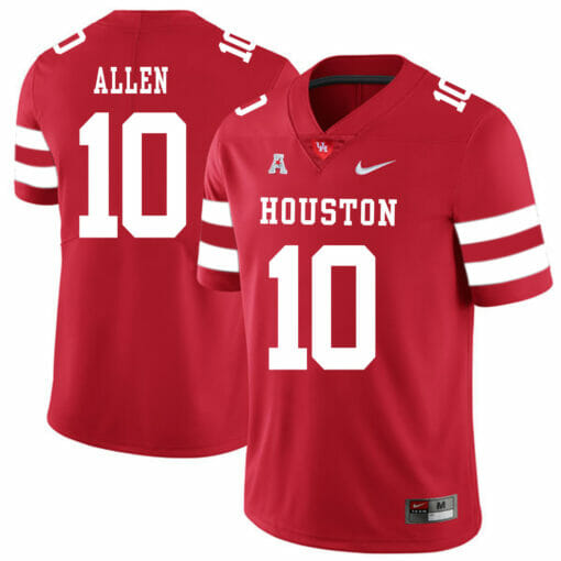 Houston Cougars #10 Kyle Allen College Football Jersey Red