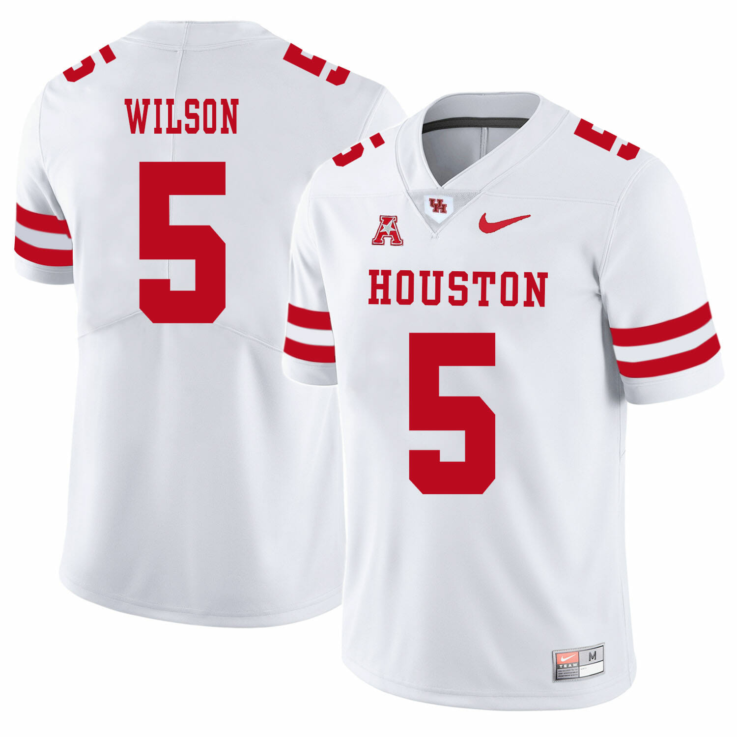 Houston Cougars #5 Howard Wilson College Football Jersey White 1 Houston Cougars #5 Howard Wilson College Football Jersey White